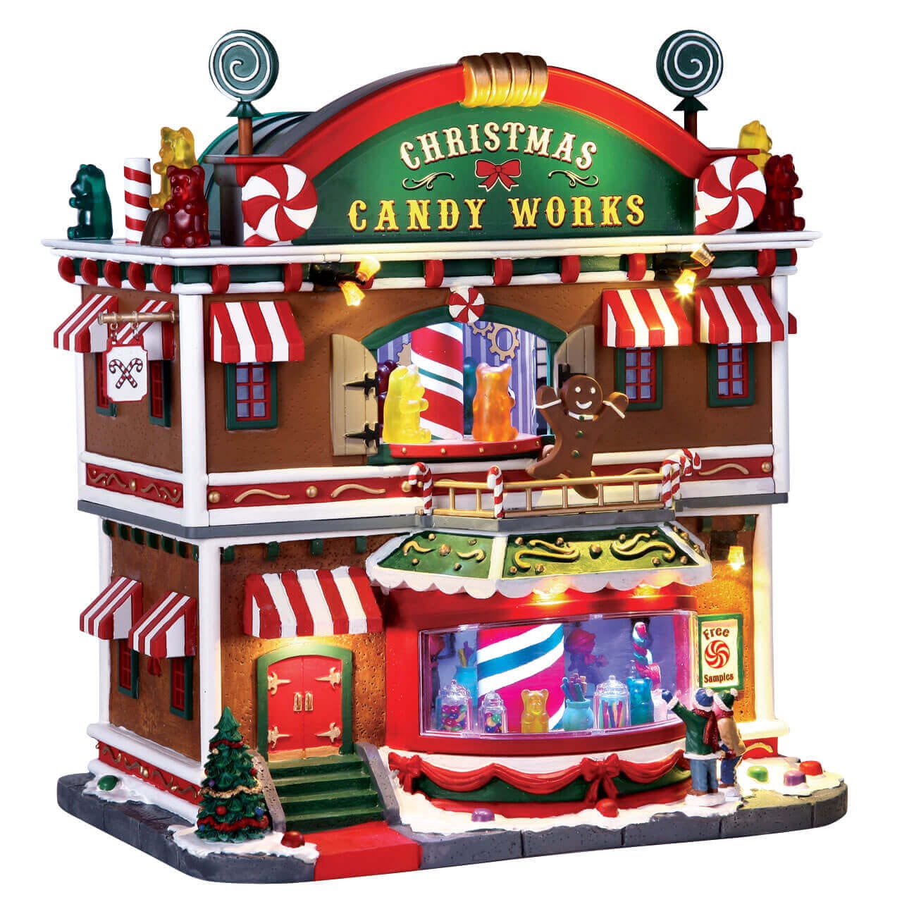 lemax-christmas-candy-works-beleuchtete-bonbon-fabrik-miniaturhaus image 1