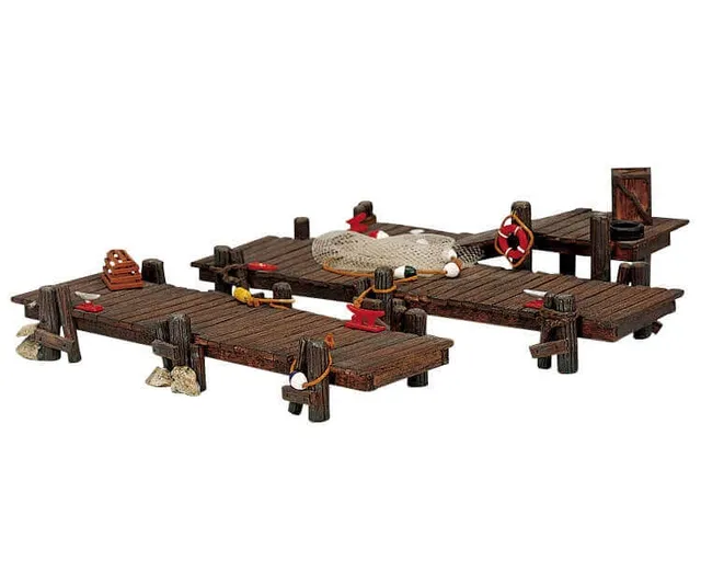 lemax-wooden-docks-miniatur-zubeh-r-holzstege image 1