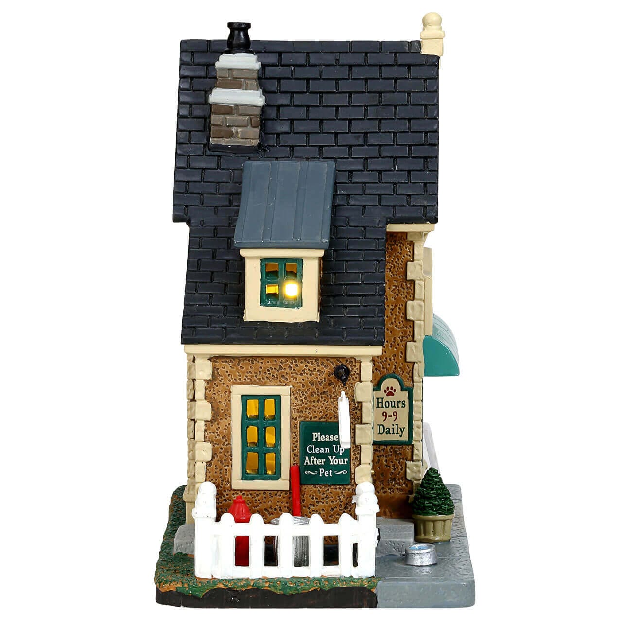 lemax-village-pet-clinic-beleuchtete-tierklinik-weihnachtsdorf image 3
