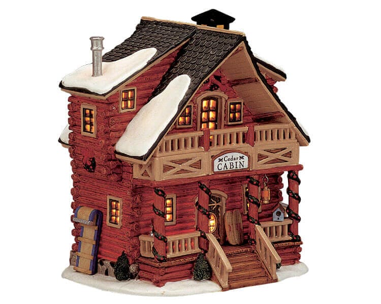 lemax-cedar-cabin-miniatur-blockh-tte-holidays-seasons image 1