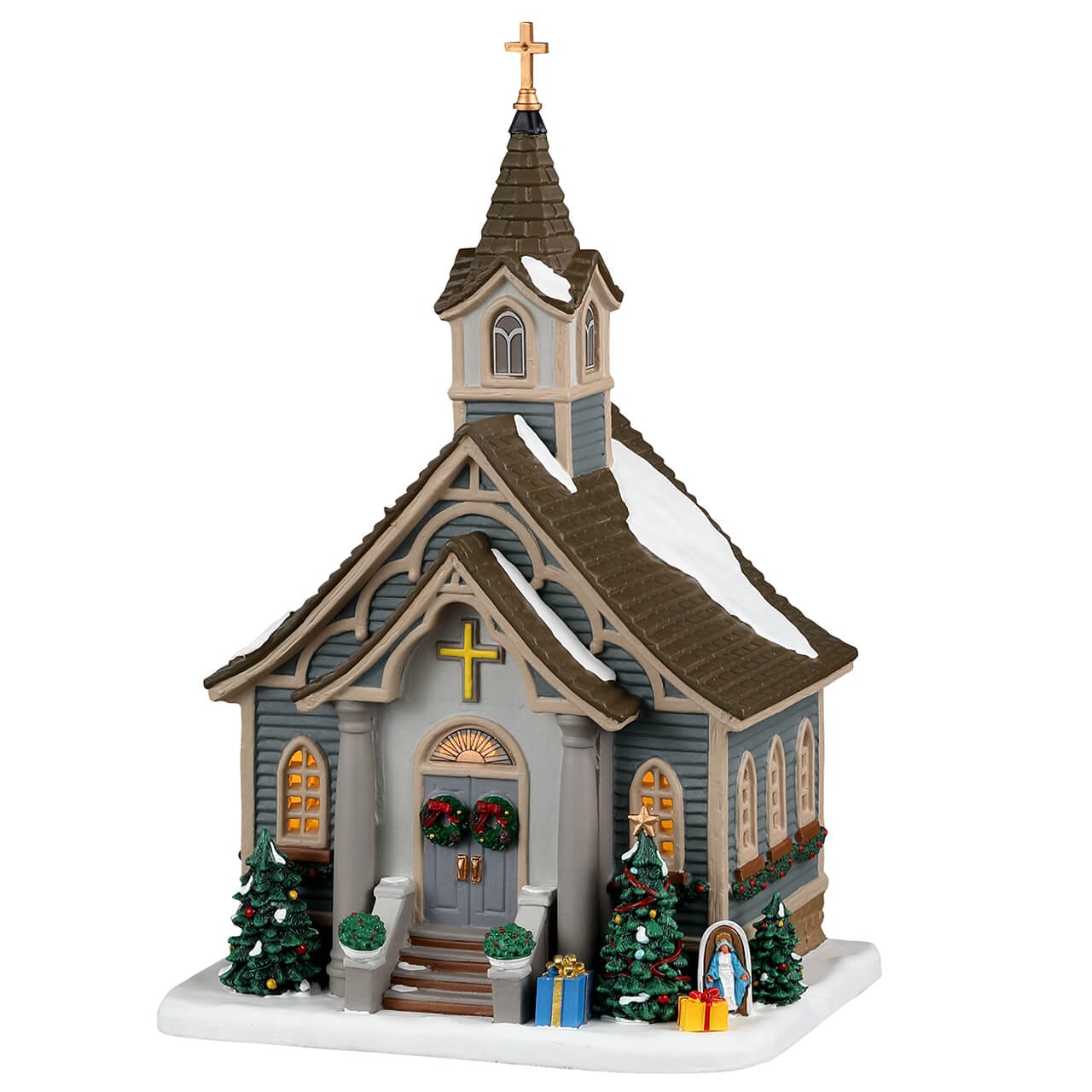 lemax-small-town-church-caddington-beleuchtete-kirche image 4