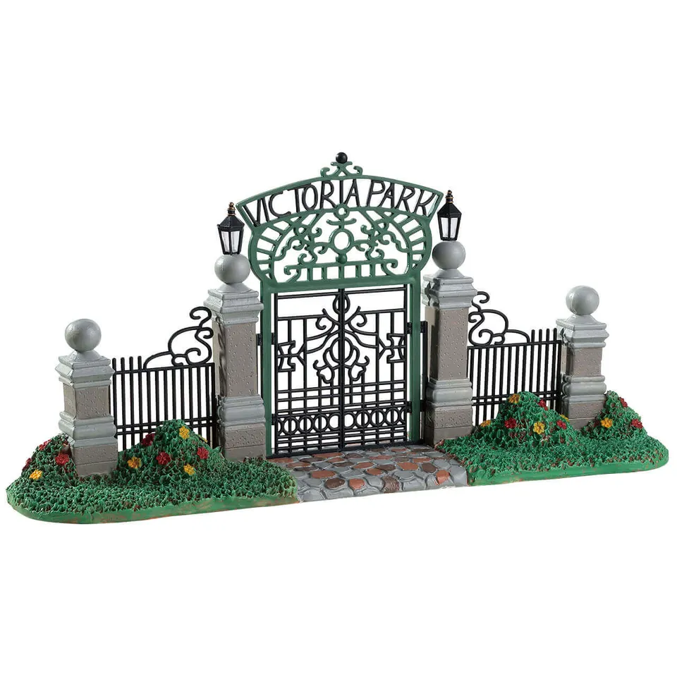 lemax-victoria-park-gateway-miniatur-parktor-f-r-weihnachtsdorf image 1