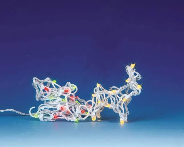 lemax-lighted-sculpture-reindeer-sleigh image 1