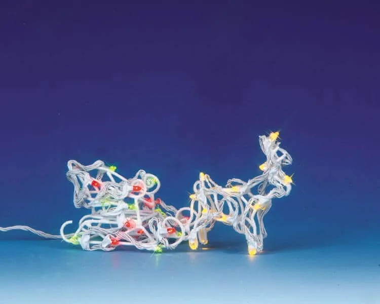 lemax-lighted-sculpture-reindeer-sleigh image 1