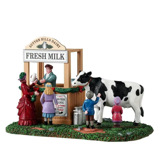 lemax-fresh-milk-stall-caddington-village-miniatur-molkereistand image 1