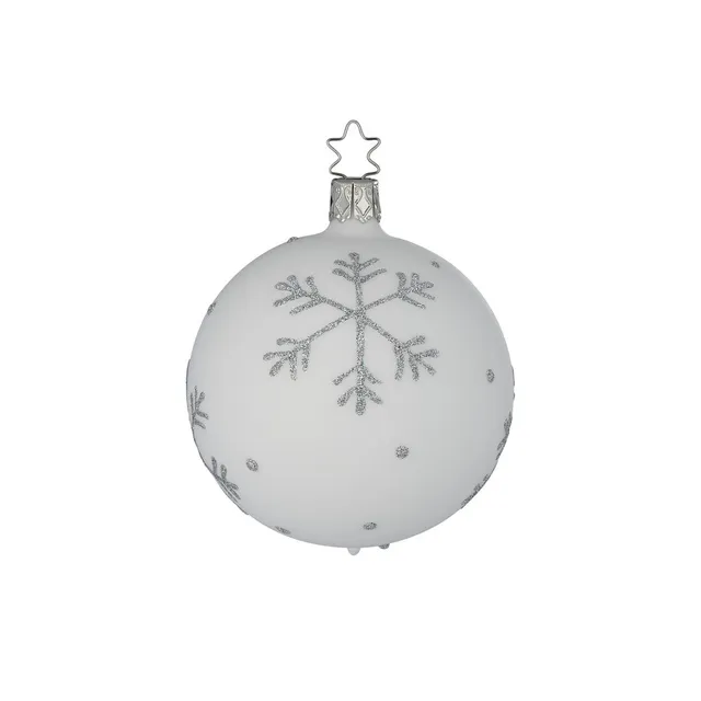 inge-glas-manufaktur-schneezauber-6-cm-kleine-glas-christbaumkugel image 1