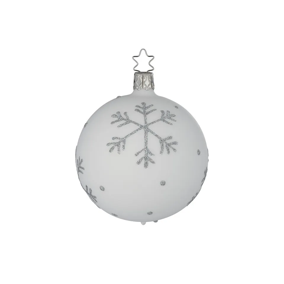 inge-glas-manufaktur-schneezauber-6-cm-kleine-glas-christbaumkugel image 1