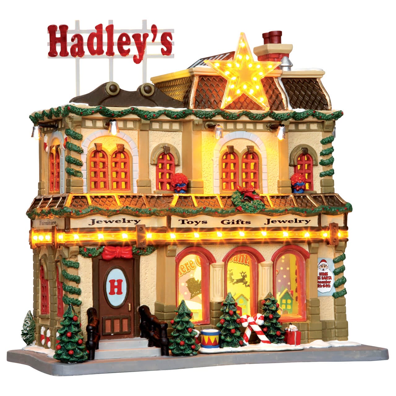 lemax-hadley-s-department-store-beleuchtetes-miniatur-kaufhaus image 2