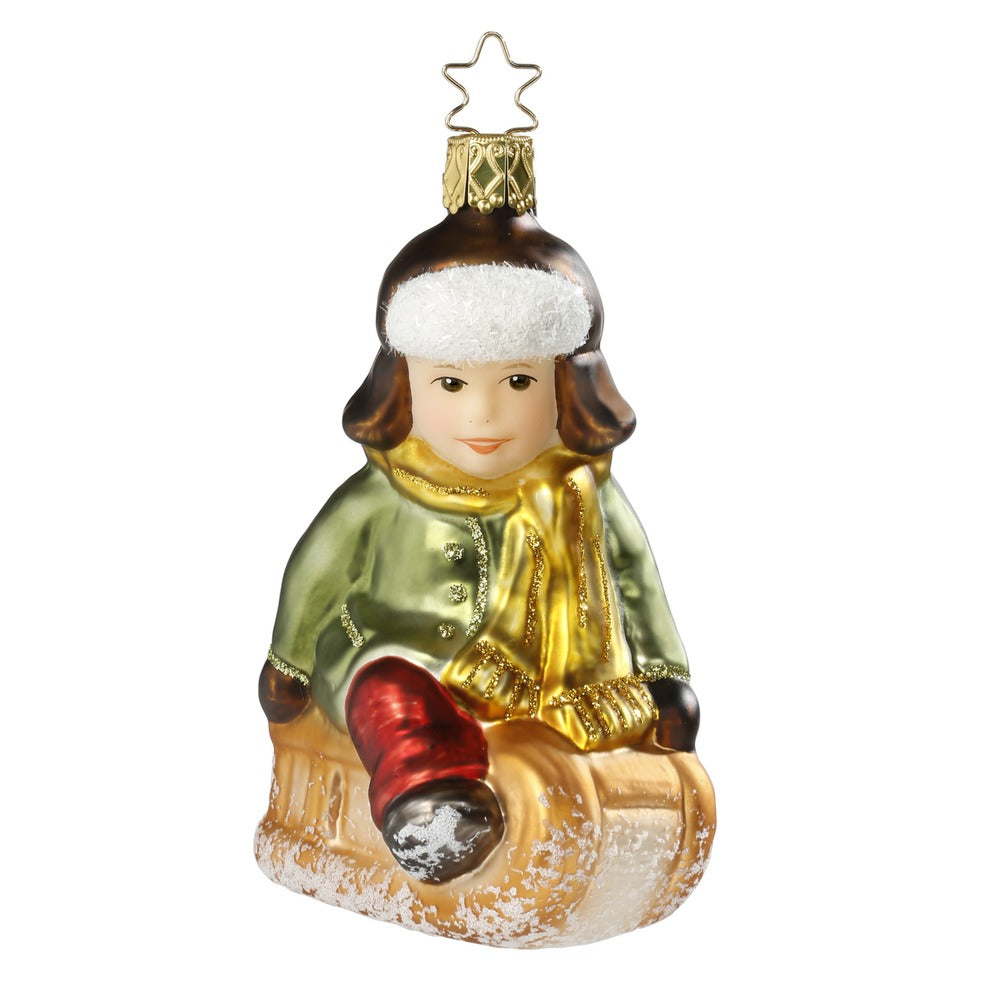 inge-glas-christbaumkugel-schneller-10-5-cm-schnee-kinder image 1