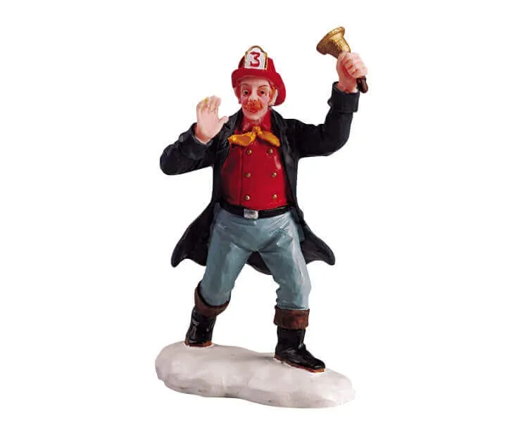 lemax-bell-ringing-fireman-miniaturfigur image 1