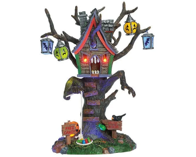 lemax-hungry-tree-house-spooky-town-miniaturhaus image 1