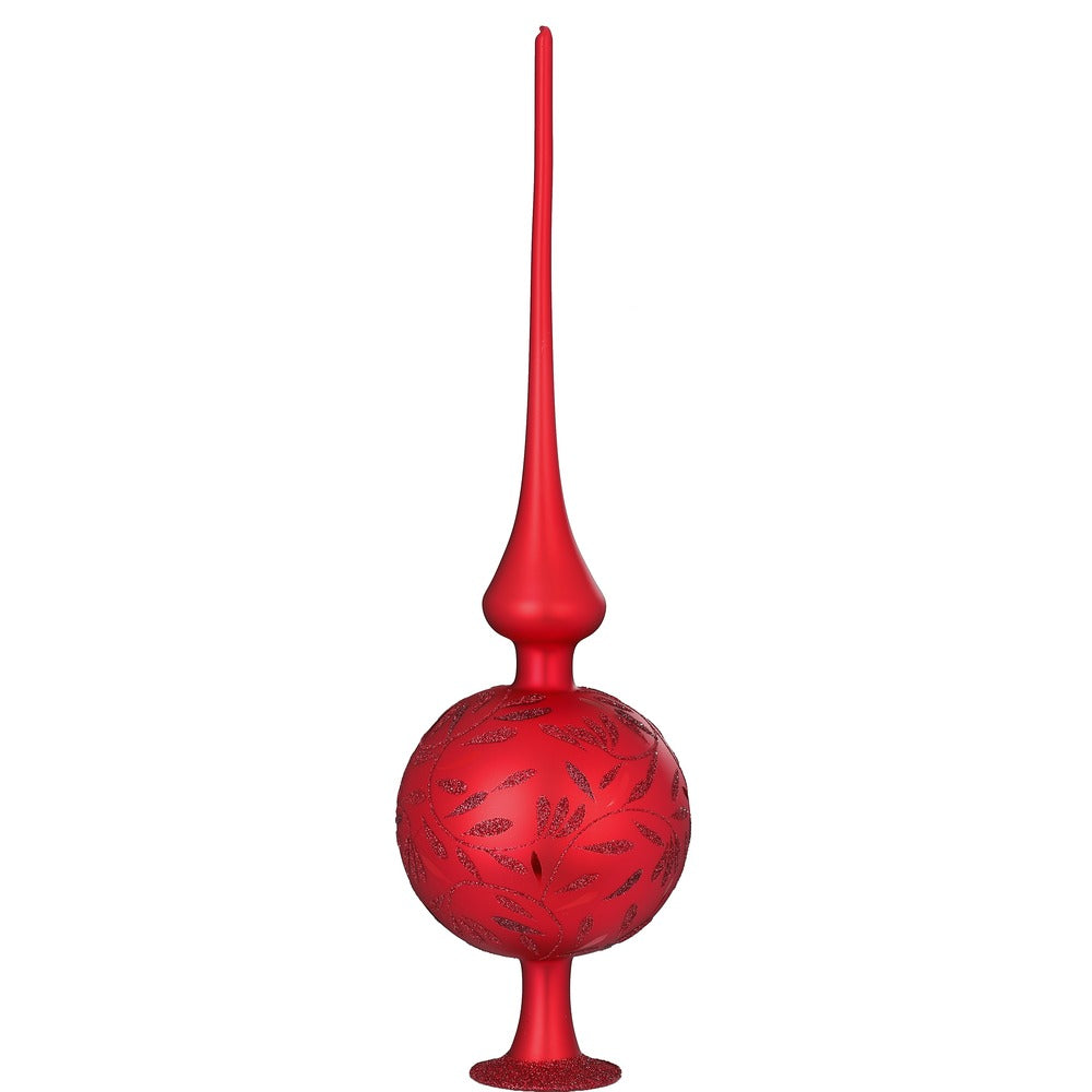 inge-glas-freudentanz-christbaumspitze-36-cm-rot-matt image 1