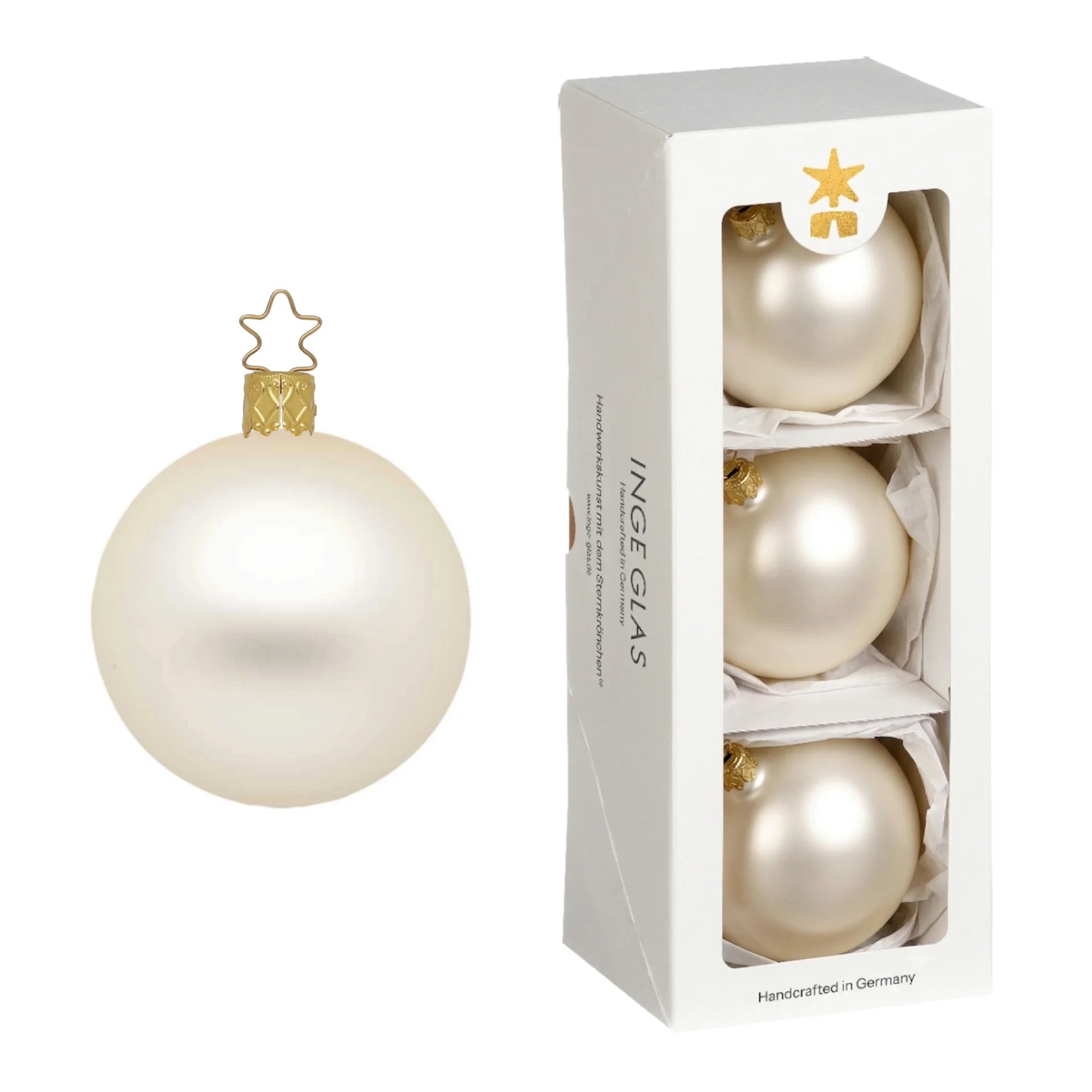 inge-glas-kugel-champagner-matt-christbaumkugel-8-cm image 1