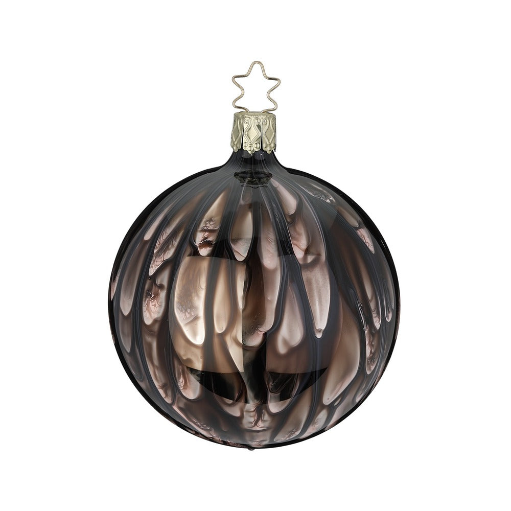 inge-glas-kaminfeuer-christbaumkugel-8-cm-braun image 1