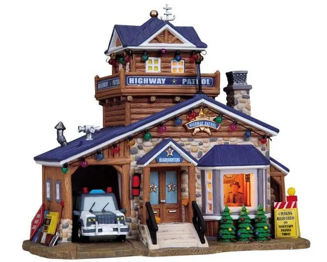 lemax-highway-patrol-hq-beleuchtetes-miniatur-geb-ude image 1