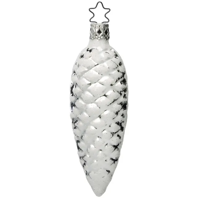 inge-glas-tannenzapfen-11-cm-christbaumkugel-silber image 1
