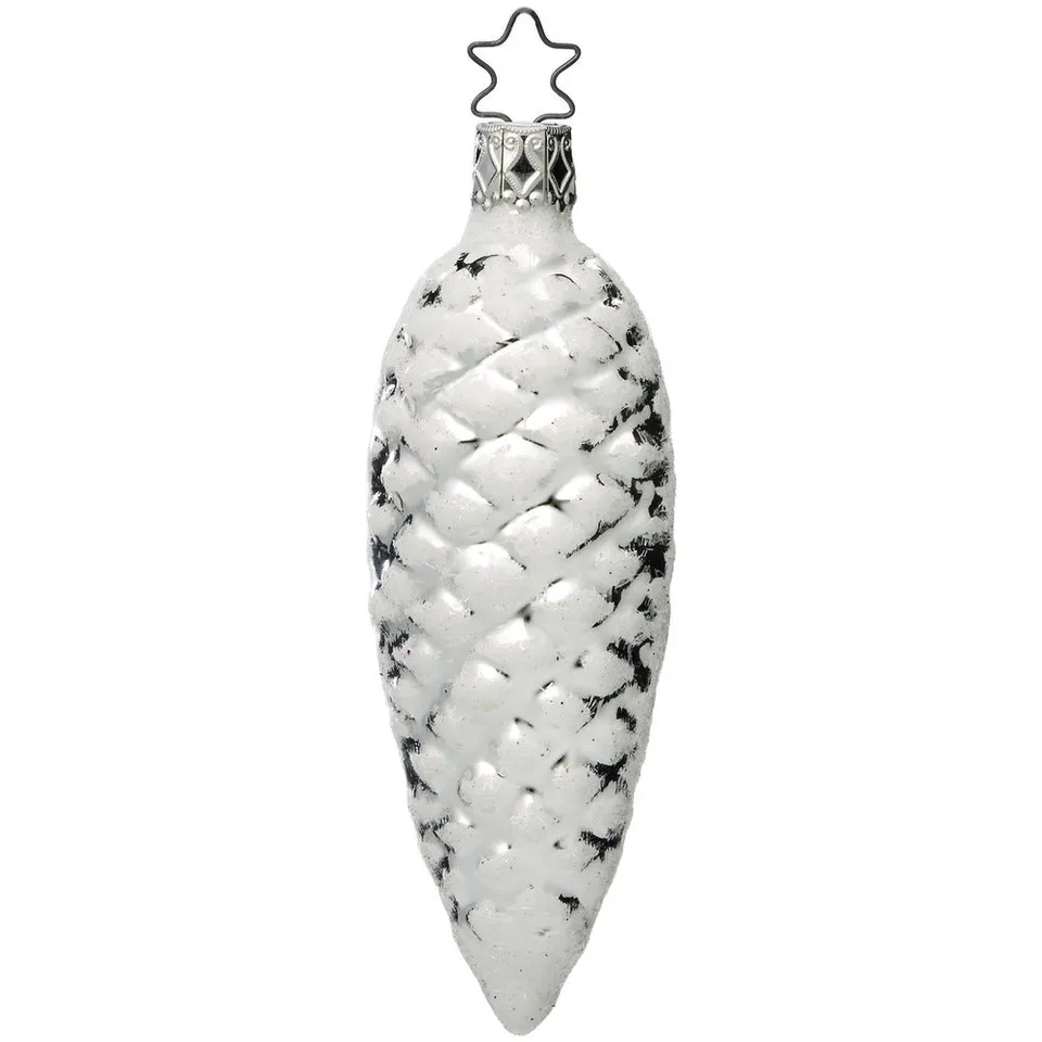 inge-glas-tannenzapfen-11-cm-christbaumkugel-silber image 1