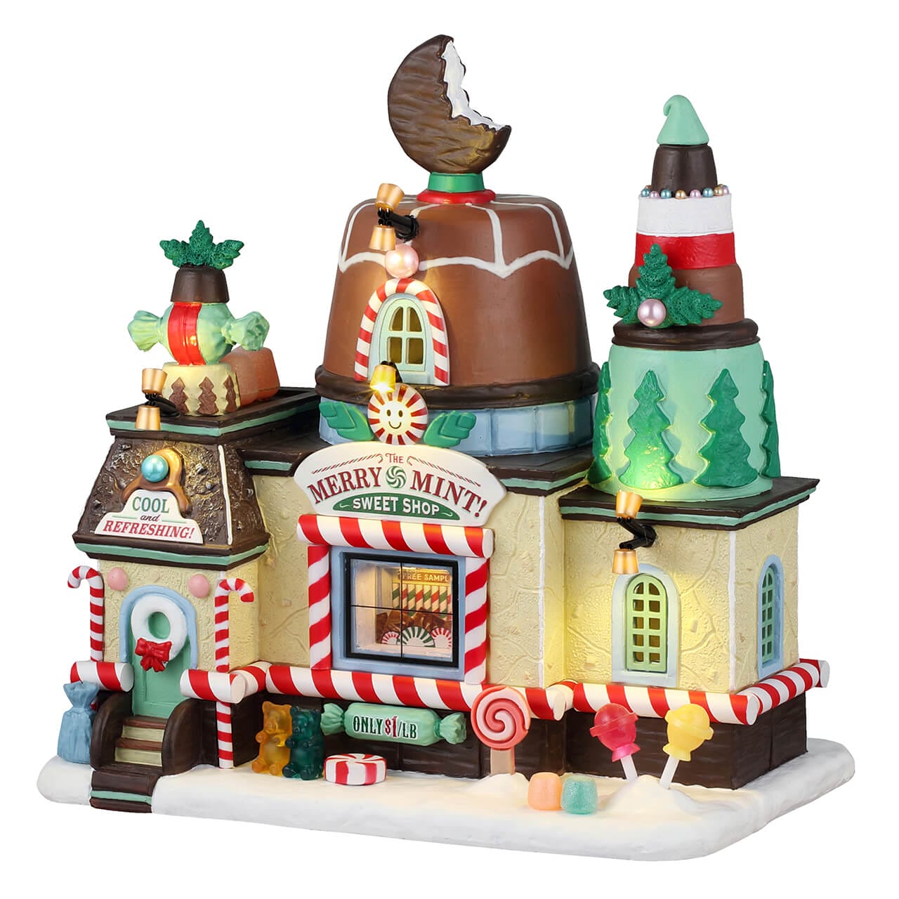 lemax-the-merry-mint-sweet-shop-sugar-n-spice-miniatur-s-warenladen image 4
