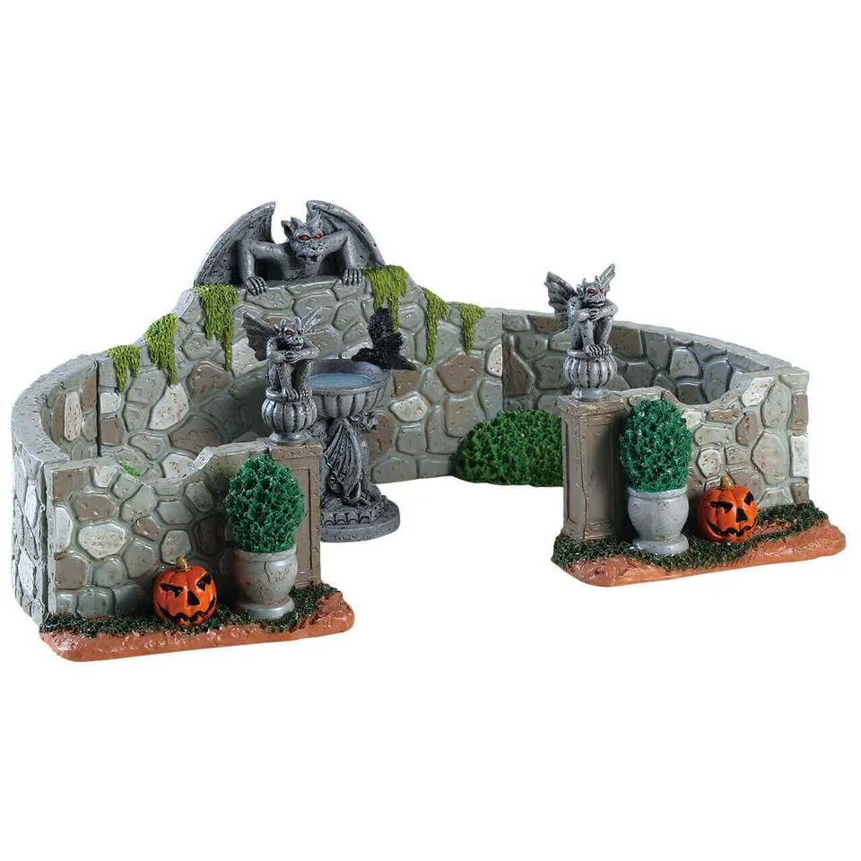 lemax-grey-gargoyle-gardens-spooky-town-garten-set image 1