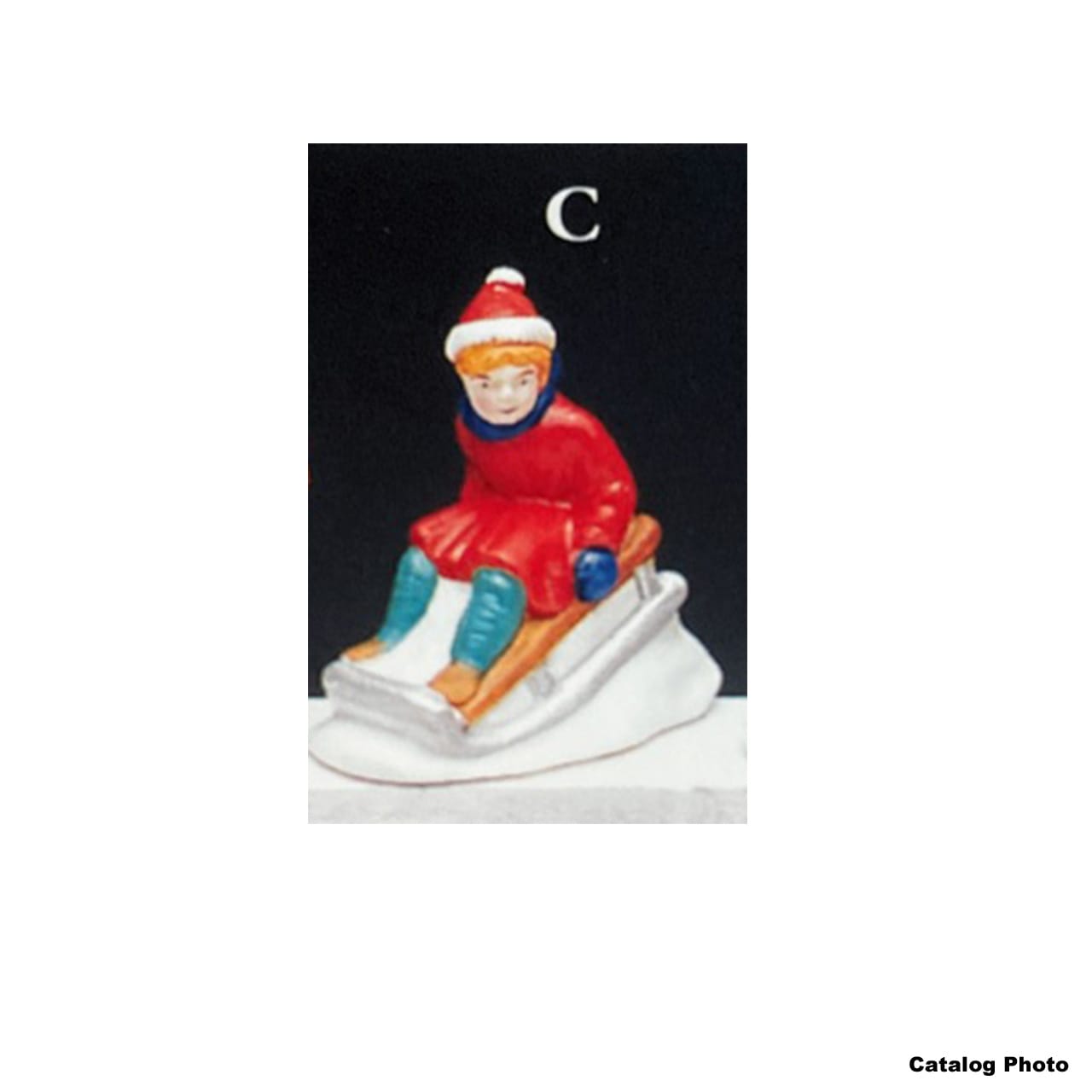 lemax-girl-on-sled-miniaturfigur image 2