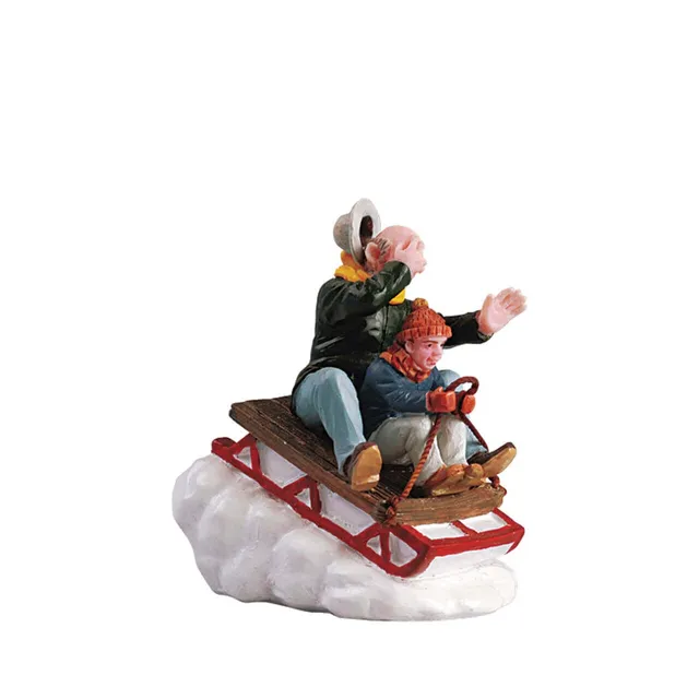 lemax-sledding-with-gramps-miniatur-figur-f-r-weihnachtsdorf image 1