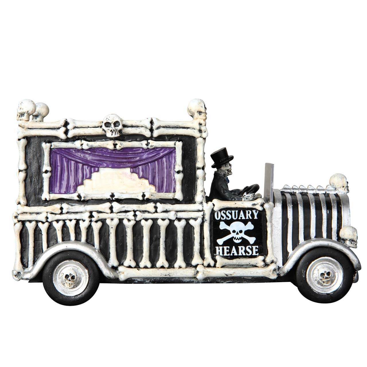 lemax-hearse-of-bones-spooky-town-miniatur-leichenwagen-halloween image 3