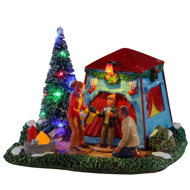 lemax-the-festive-outdoors-weihnachtliche-miniatur-szene-camping-familie image 1