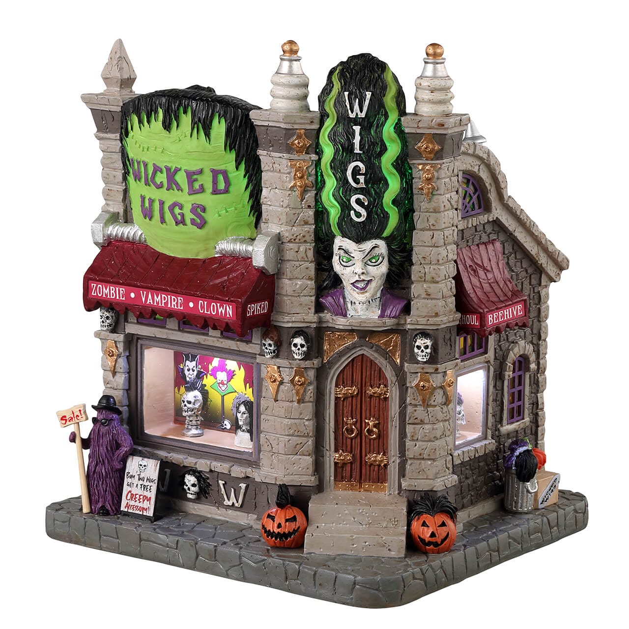 lemax-wicked-wigs-spooky-town-miniaturhaus-halloween image 1