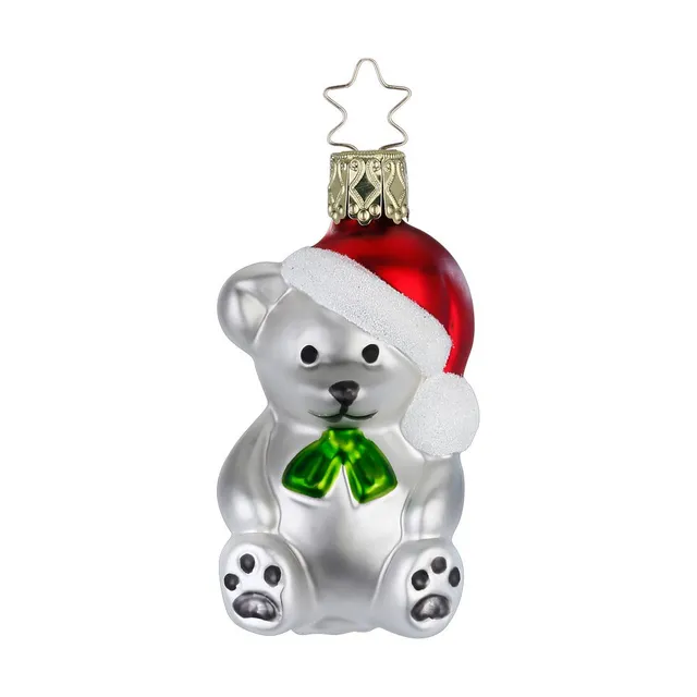 inge-glas-weihnachtsm-uschen-glasfigur-grau-7-cm image 1