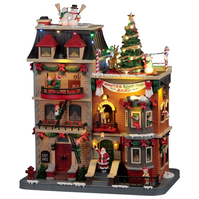 lemax-santa-s-rooftop-bash-santa-s-wonderland-haus image 1