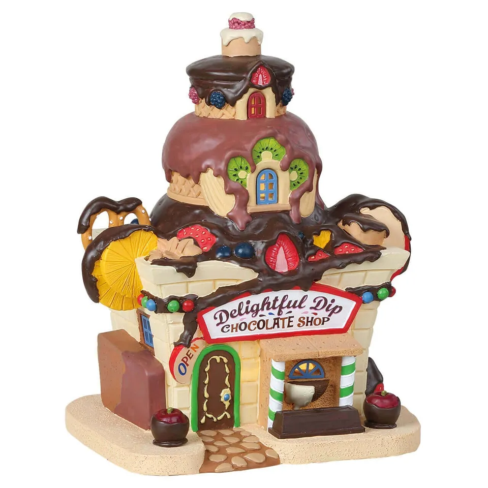 lemax-delightful-dip-chocolate-shop-miniatur-schokoladenladen-sugar-n-spice image 1
