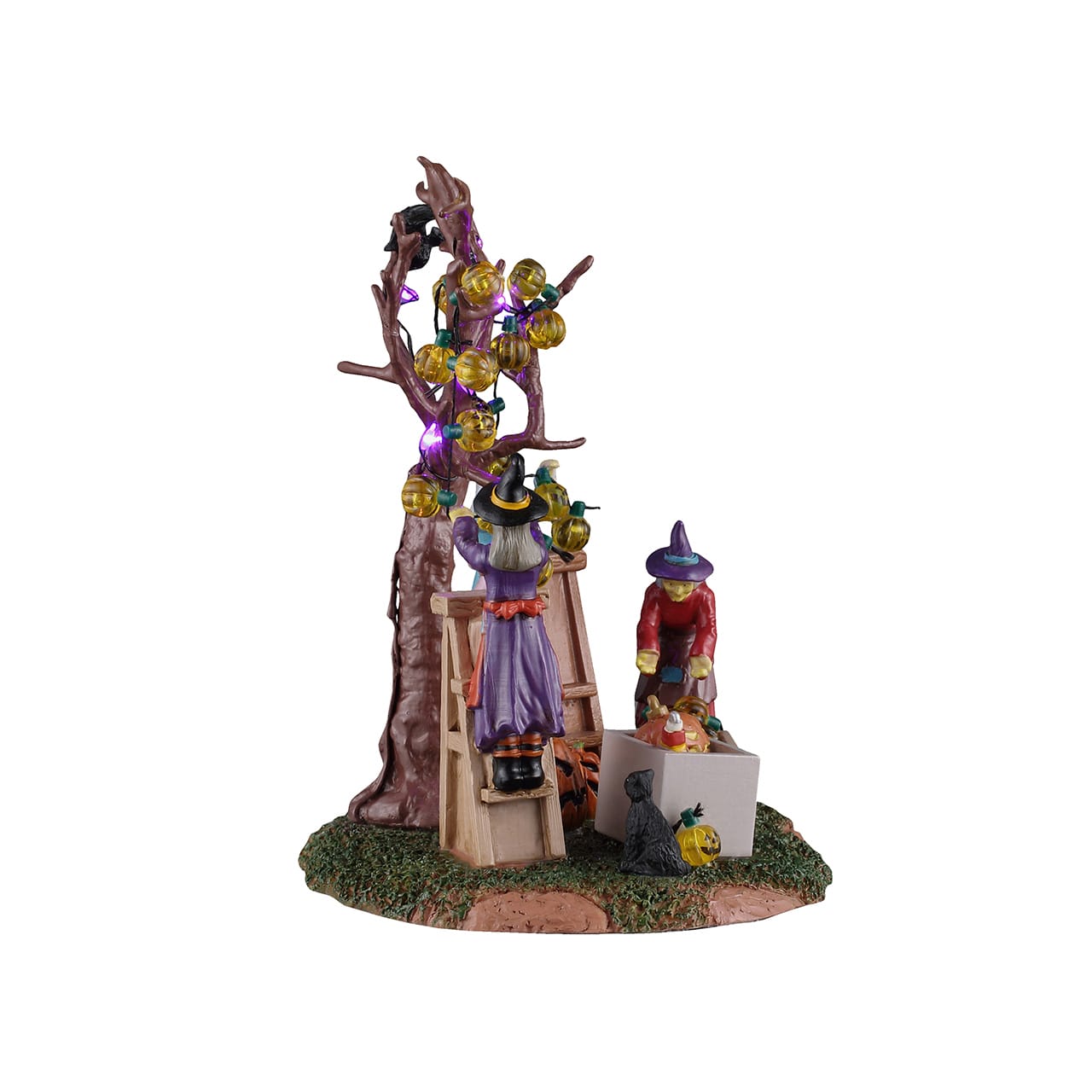 lemax-spooky-town-decorating-the-spooky-tree-halloween-figurenszene image 2