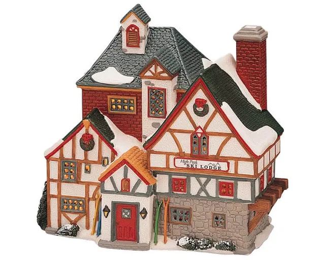 lemax-high-peaks-ski-lodge-miniaturhaus-weihnachtsdorf image 1