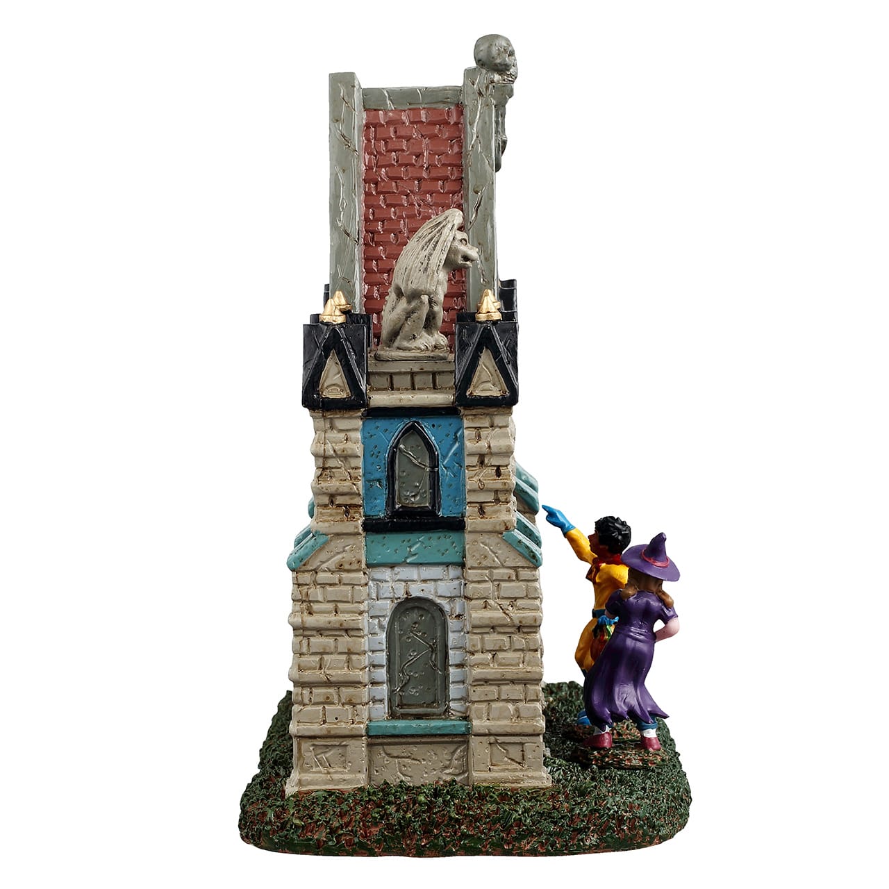 lemax-gargoyle-gate-spooky-town-miniatur-tor-szene image 2