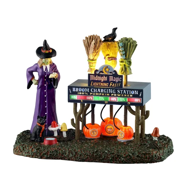 lemax-broom-charging-station-halloween-accessoire image 1