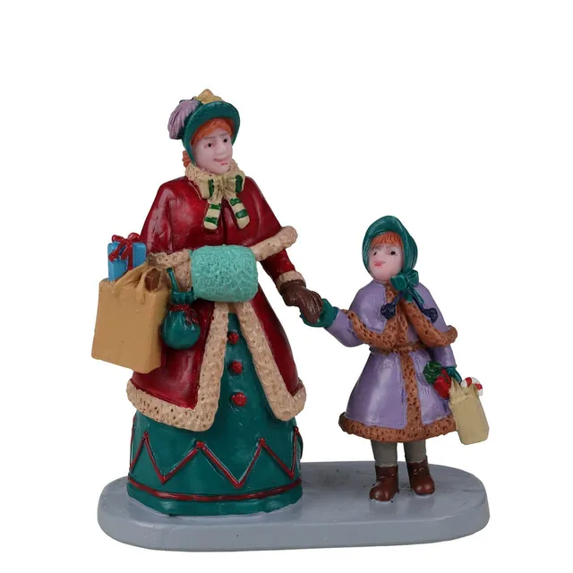 lemax-holiday-shopping-with-mum-miniatur-figurenset-caddington image 1