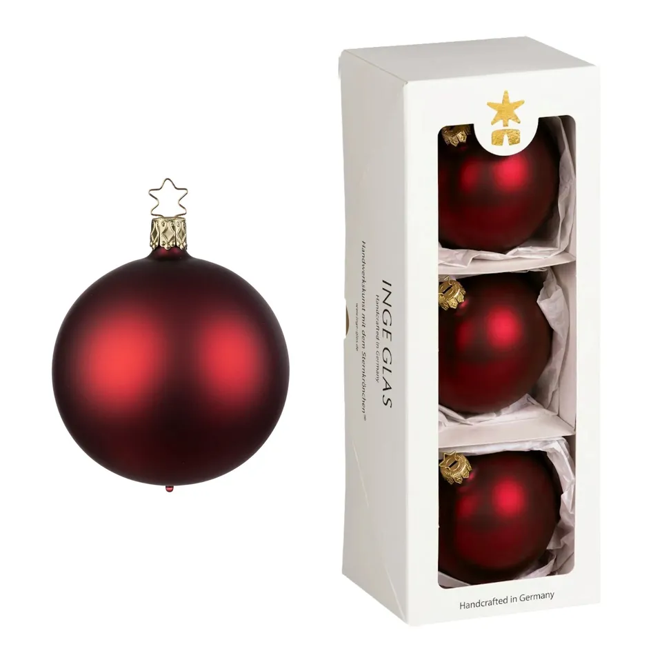 inge-glas-kugel-bordeaux-matt-8-cm image 1