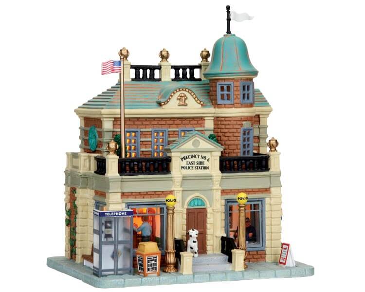 lemax-precinct-no-6-beleuchtete-miniatur-polizeistation image 1