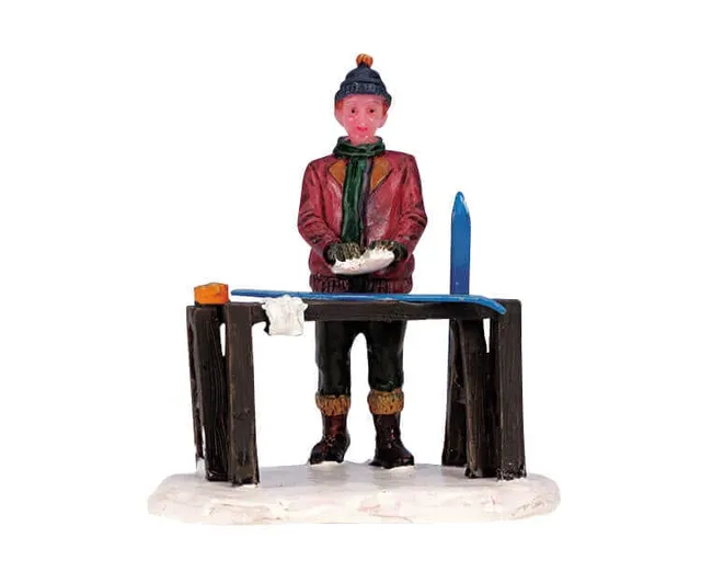 lemax-ski-waxing-miniatur-figur image 1