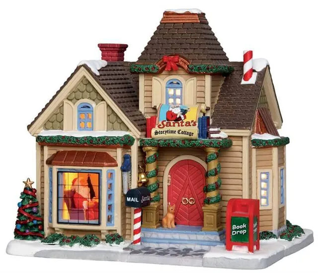 lemax-santa-s-storytime-cottage-beleuchtetes-weihnachtshaus image 1