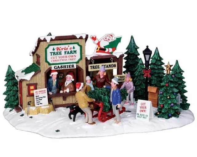 lemax-kris-s-christmas-tree-farm-weihnachtsbaum-farm-miniatur image 1
