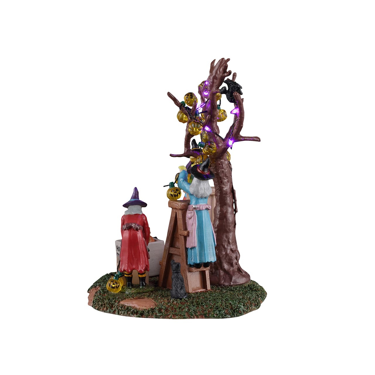 lemax-spooky-town-decorating-the-spooky-tree-halloween-figurenszene image 3