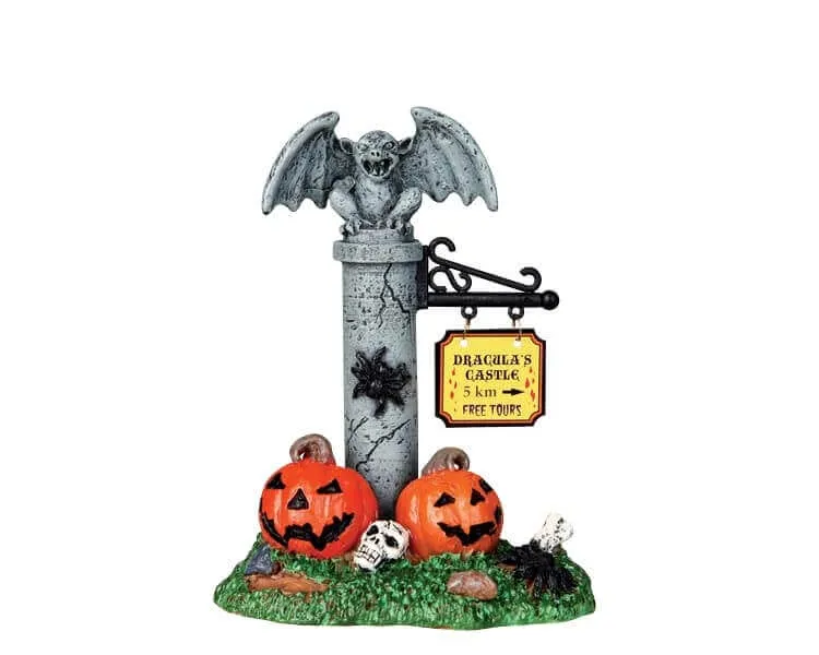 lemax-dracula-s-castle-sign-miniaturschild-f-r-spooky-town image 1