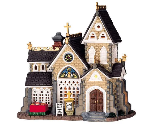 lemax-shepherd-of-the-village-church-miniaturfigur-kirche image 1