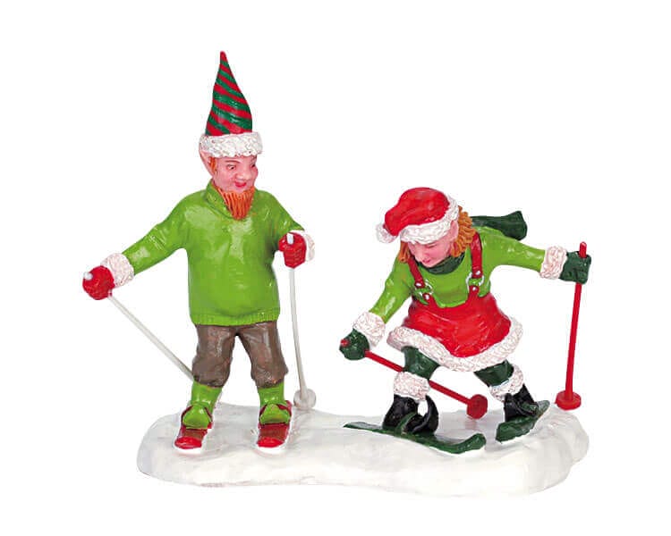 lemax-skiing-action-elves-weihnachtsfiguren-skifahrende-elfen image 2