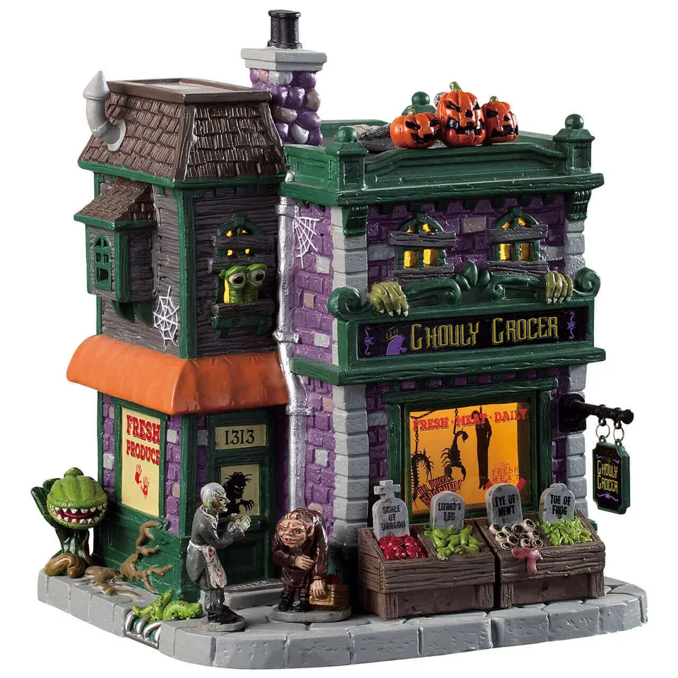 lemax-ghouly-grocer-spooky-town-halloween-haus-grusel-laden image 1