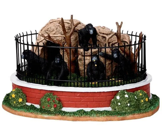 lemax-gorilla-habitat-miniaturszene-weihnachtsdorf image 1