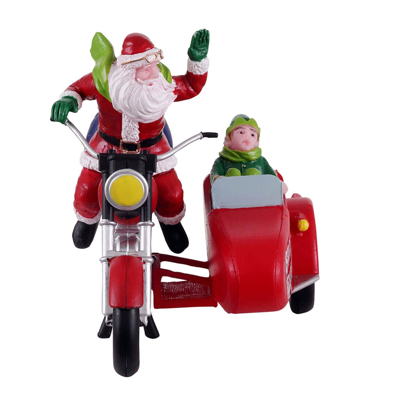 lemax-santa-express-santa-auf-motorrad-mit-beiwagen-elf image 2