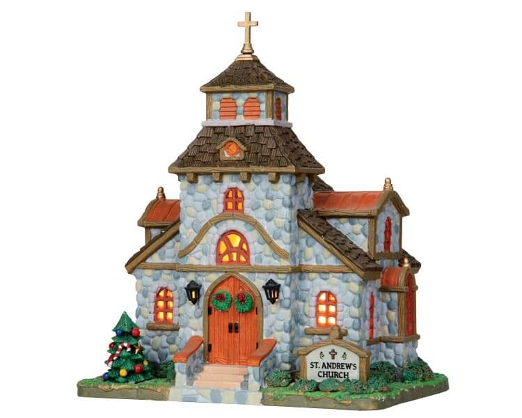 lemax-st-andrew-s-church-beleuchtete-miniatur-kirche image 2