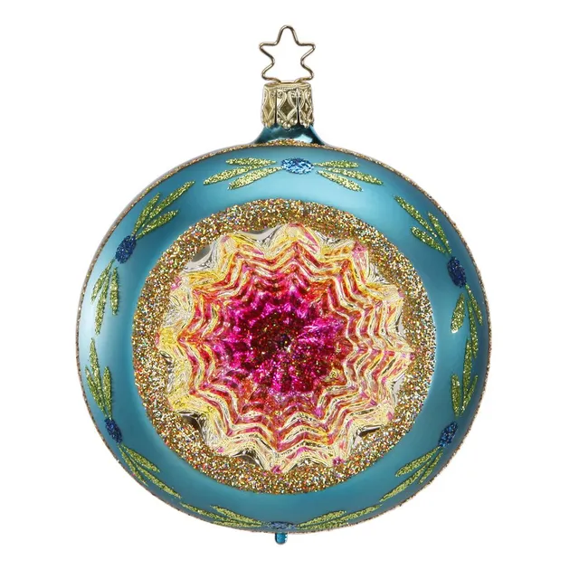 inge-glas-funkelnder-reflex-t-rkis-10-cm-christbaumkugel-aus-glas image 1